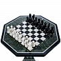 Шахматный стол из натурального камня 55х55 см, фотография 4. Интернет-магазин ЛАВКА ПОДАРКОВ